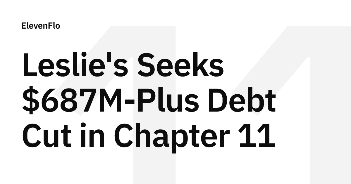 Leslie's Seeks $687M-Plus Debt Cut in Chapter 11