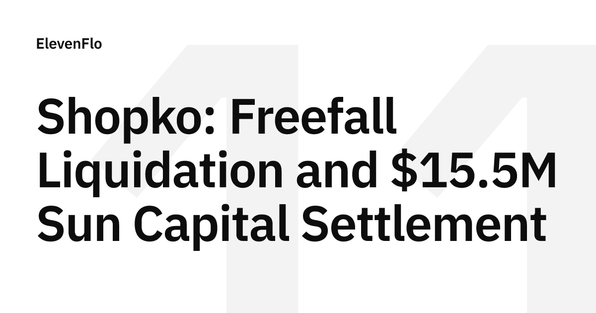 Shopko: Freefall Liquidation and $15.5M Settlement